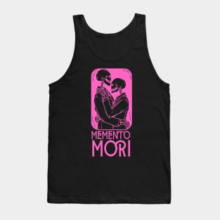 Memento Mori Pink Skeleton Kiss T-shirt Tank Top